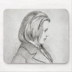 Portret van Johanes Brahms van 20 jaar, 1853 Muismat
