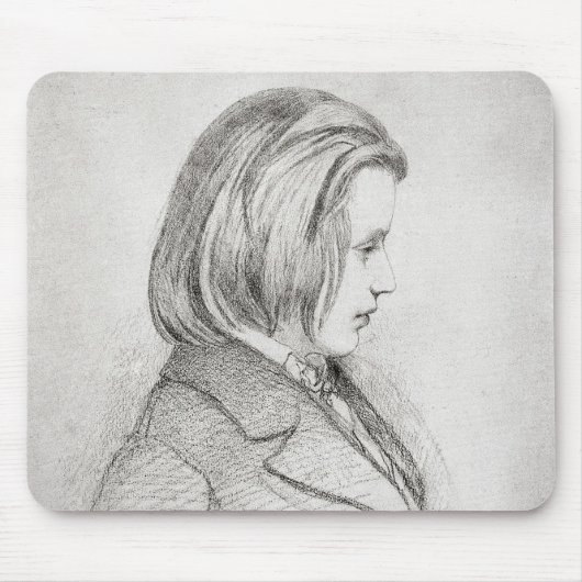 Portret van Johanes Brahms van 20 jaar, 1853 Muismat (Voorkant)