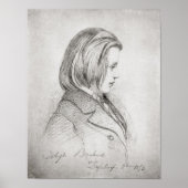 Portret van Johanes Brahms van 20 jaar, 1853 Poster (Voorkant)