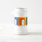 portret van Johann Sebastian Bach Bierpul (Voorkant links)