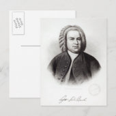 Portret van Johann Sebastian Bach Briefkaart (Voorkant / Achterkant)
