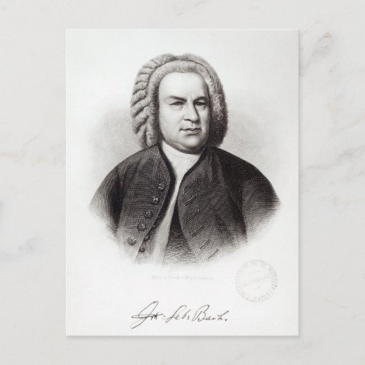 Portret van Johann Sebastian Bach Briefkaart (Voorkant)