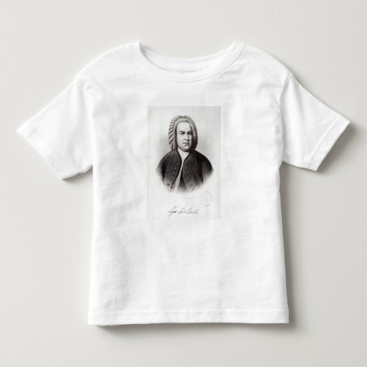 Portret van Johann Sebastian Bach Kinder Shirts (Voorkant)
