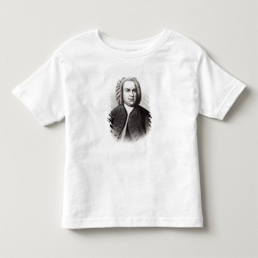 Portret van Johann Sebastian Bach Kinder Shirts (Voorkant)