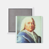 Portret van Johann Sebastian Bach Magneet (Voorkant / Achterkant)