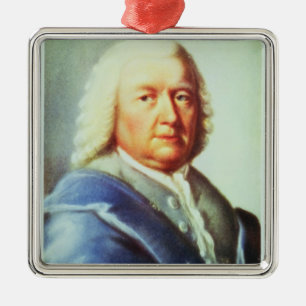 Portret van Johann Sebastian Bach Metalen Ornament