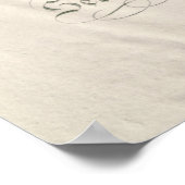 Portret van Johann Sebastian Bach Poster (Hoek)