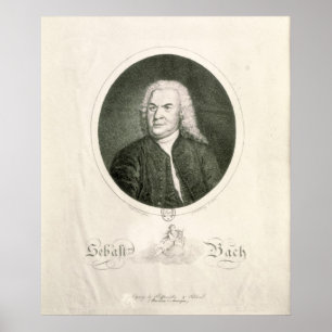Portret van Johann Sebastian Bach Poster