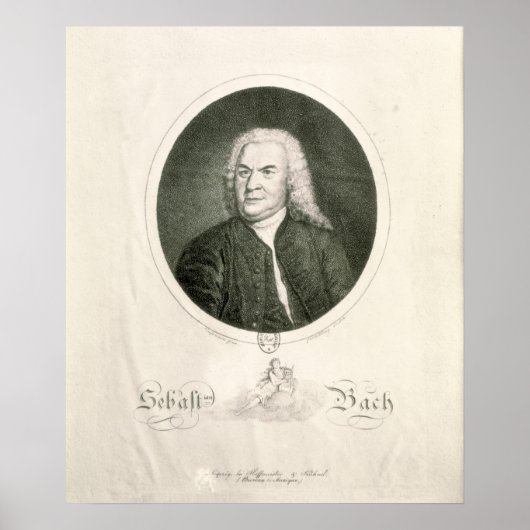 Portret van Johann Sebastian Bach Poster (Voorkant)