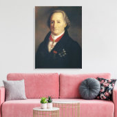 Portret van Johann Wolfgang von Goethe Canvas Afdruk (Insitu (Woonkamer))