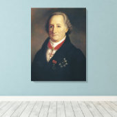 Portret van Johann Wolfgang von Goethe Canvas Afdruk (Insitu (Houten vloer))