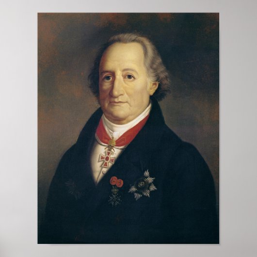 Portret van Johann Wolfgang von Goethe Poster (Voorkant)