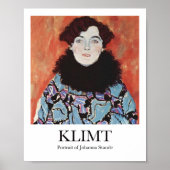 Portret van Johanna Staude door Gustav Klimt Poster (Voorkant)