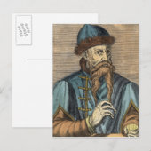Portret van Johannes Gutenberg 2 Briefkaart (Voorkant / Achterkant)