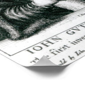 Portret van Johannes Gutenberg 2 Poster (Hoek)