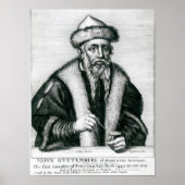 Portret van Johannes Gutenberg 2 Poster (Voorkant)