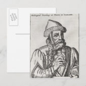Portret van Johannes Gutenberg Briefkaart (Voorkant / Achterkant)