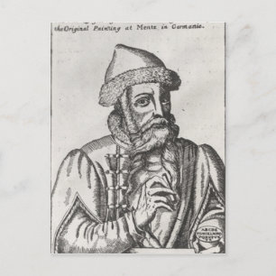 Portret van Johannes Gutenberg Briefkaart