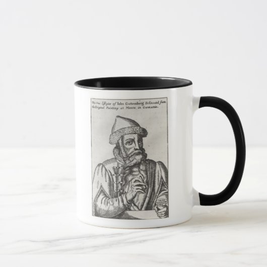 Portret van Johannes Gutenberg Mok (Rechts)