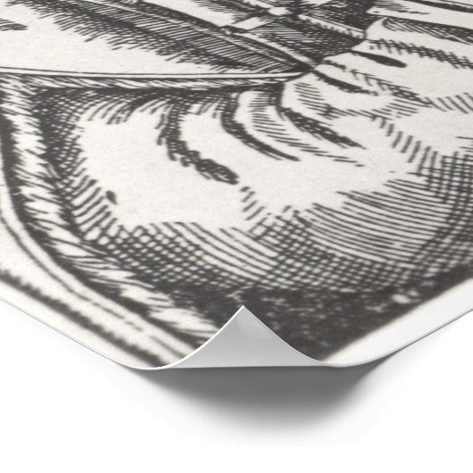 Portret van Johannes Gutenberg Poster (Hoek)