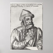 Portret van Johannes Gutenberg Poster (Voorkant)