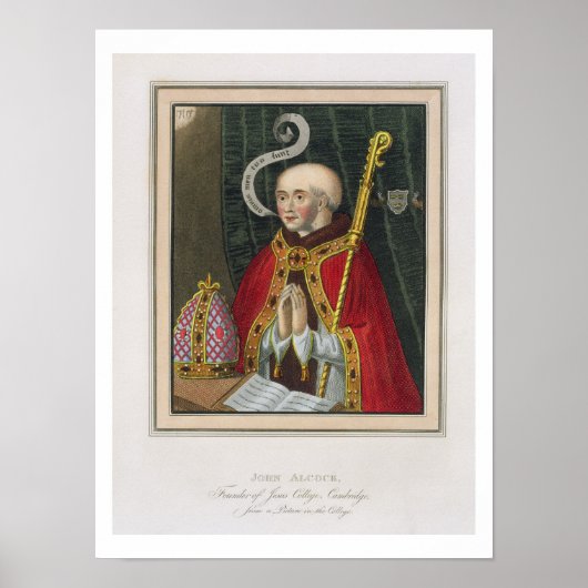 Portret van John Alcock (c. 1430-1500), oprichter  Poster (Voorkant)