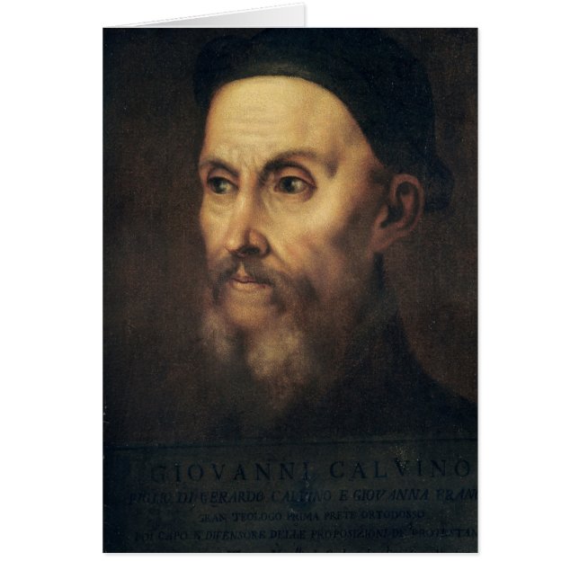 Portret van John Calvin (Voorkant)