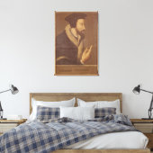 Portret van John Calvin Canvas Afdruk (Insitu (Slaapkamer))