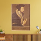 Portret van John Calvin Canvas Afdruk (Insitu (Woonkamer))