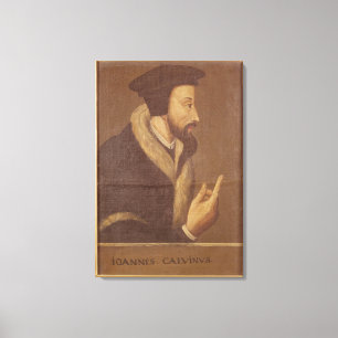 Portret van John Calvin Canvas Afdruk