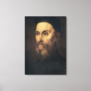 Portret van John Calvin Canvas Afdruk