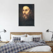 Portret van John Calvin Canvas Afdruk (Insitu (Slaapkamer))