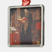 Portret van John Calvin Metalen Ornament (Links)