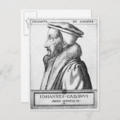Portret van John Calvin tussen 53 en 1564 jaar Briefkaart (Voorkant / Achterkant)