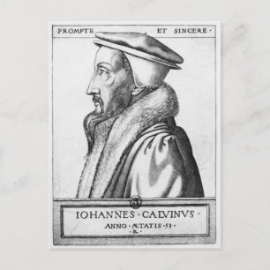 Portret van John Calvin tussen 53 en 1564 jaar Briefkaart