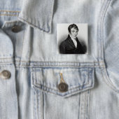 Portret van John Clare Vierkante Button 5,1 Cm (In situ)