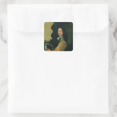 Portret van John Evelyn Vierkante Sticker (Tas)