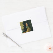 Portret van John Evelyn Vierkante Sticker (Envelop)
