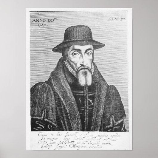 Portret van John Foxe Engelse martyroloog Poster (Voorkant)