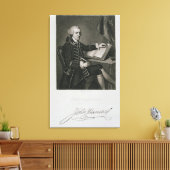 Portret van John Hancock, gegraveerd door John B. Canvas Afdruk (Insitu (Woonkamer))
