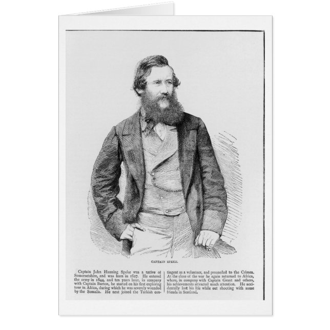 Portret van John Hanning Speke (1827-64) (engravin (Voorkant)