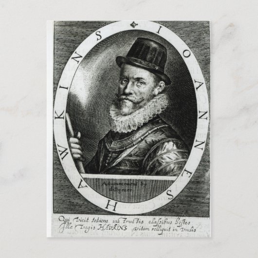 Portret van John Hawkins Briefkaart (Voorkant)