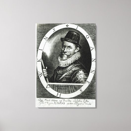 Portret van John Hawkins Canvas Afdruk (Voorkant)