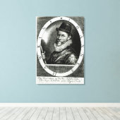 Portret van John Hawkins Canvas Afdruk (Insitu (Houten vloer))