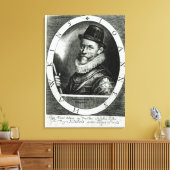 Portret van John Hawkins Canvas Afdruk (Insitu (Woonkamer))