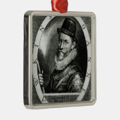 Portret van John Hawkins Metalen Ornament (Rechts)