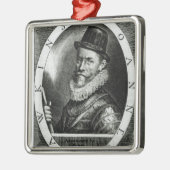 Portret van John Hawkins Metalen Ornament (Links)