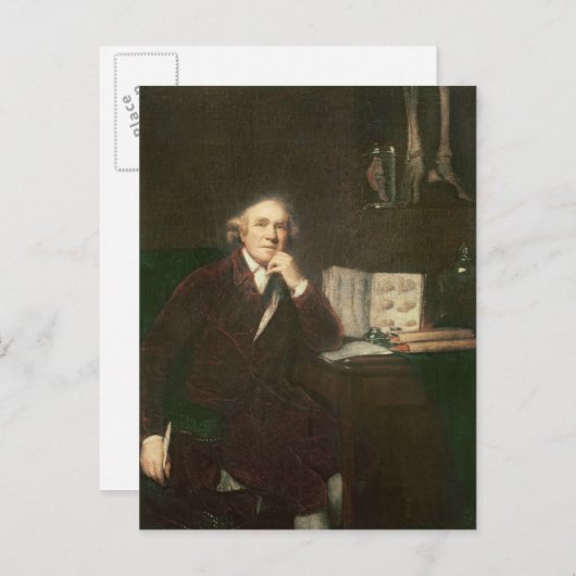 Portret van John Hunter na Sir Joshua Briefkaart (Voorkant / Achterkant)