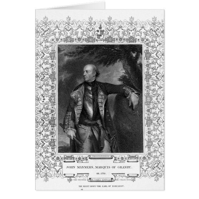 Portret van John Manners, Marquis van Granby (Voorkant)