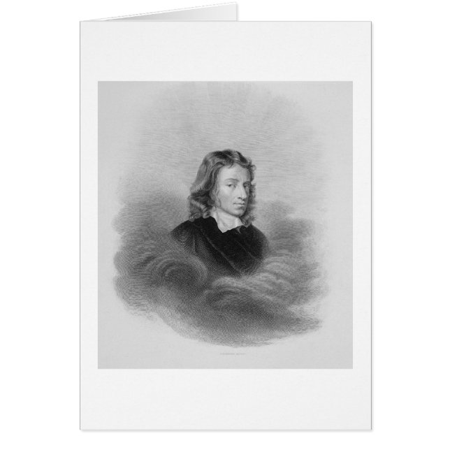 Portret van John Milton (1608-74), gegraveerd door (Voorkant)